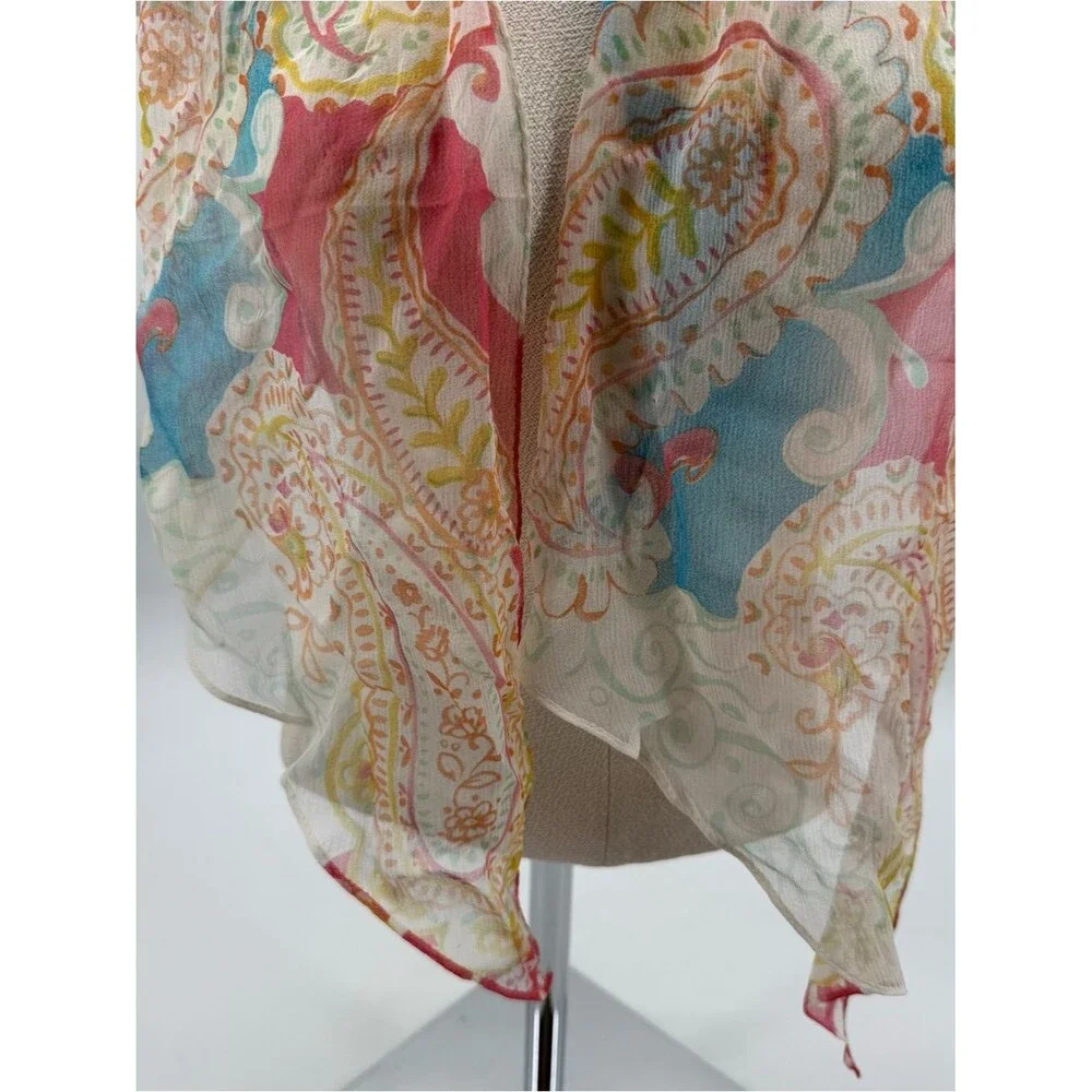 Unbranded Colorful Paisley Lightweight Long Scarf Accessory Pink Boho